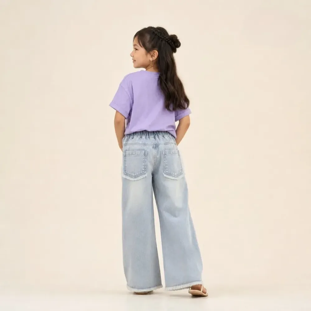 Pants Girl Lay Scratch Denim