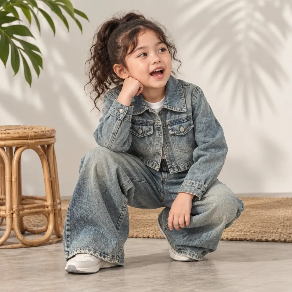 Set Girls Front Pocket Denim