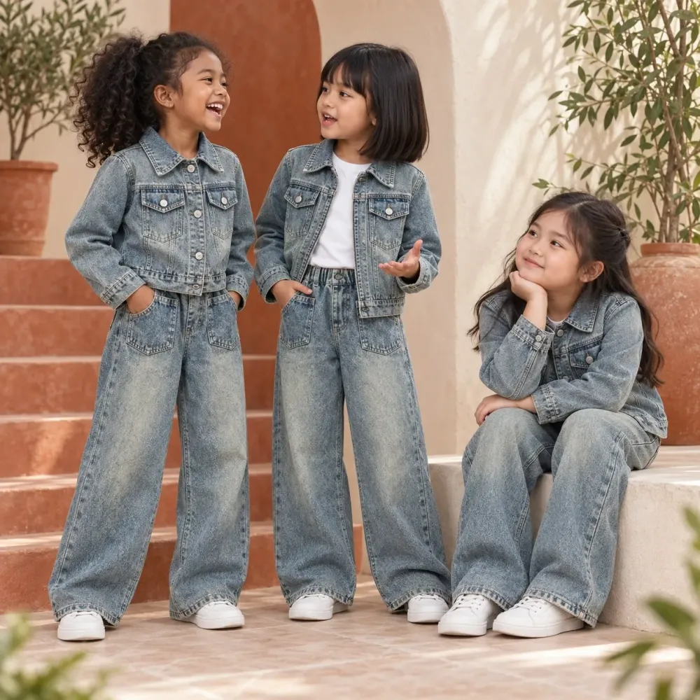 Set Girls Front Pocket Denim