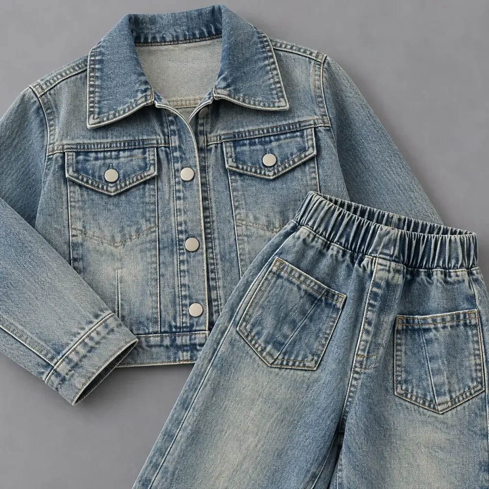 Set Girls Front Pocket Denim