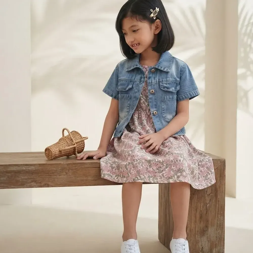 Set Girls Delicate Flower Charm