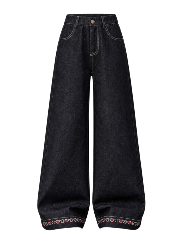 Pants Girl Polished Black Denim