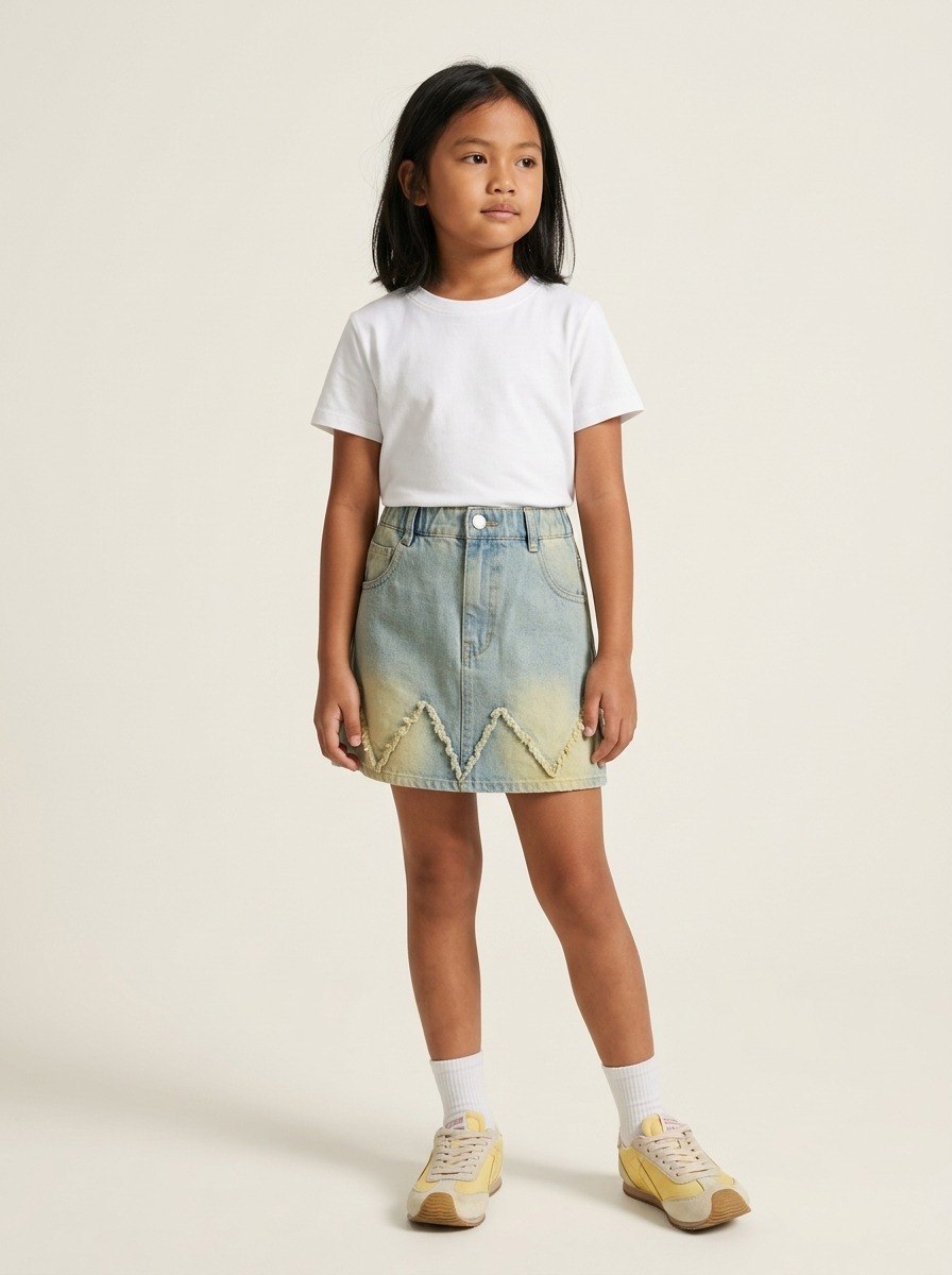 Skirt Girl Half Knee Denim