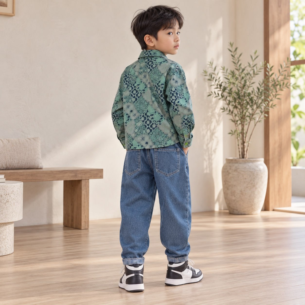 Set Boys Hawaiian Print Casual Style — tampilan lain
