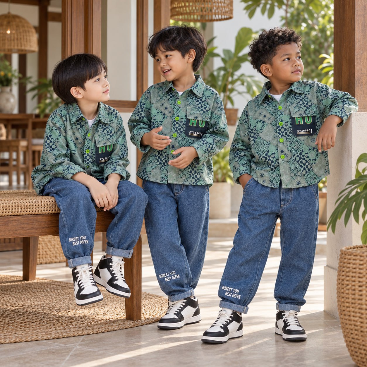 Set Boys Hawaiian Print Casual Style - Foto 4