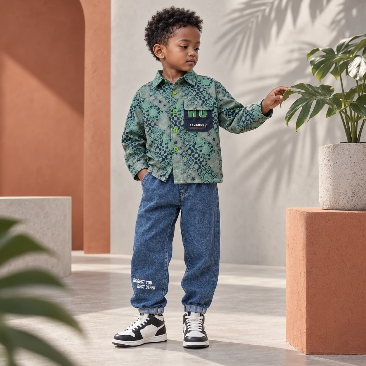 Set Boys Hawaiian Print Casual Style - Foto 5