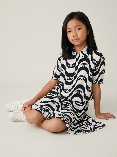 Setelan Kerut Wavy Long Line