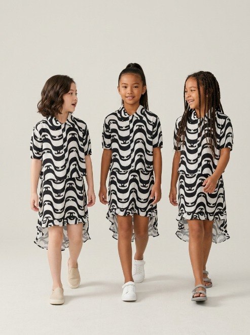 Setelan Kerut Wavy Long Line - Foto 1