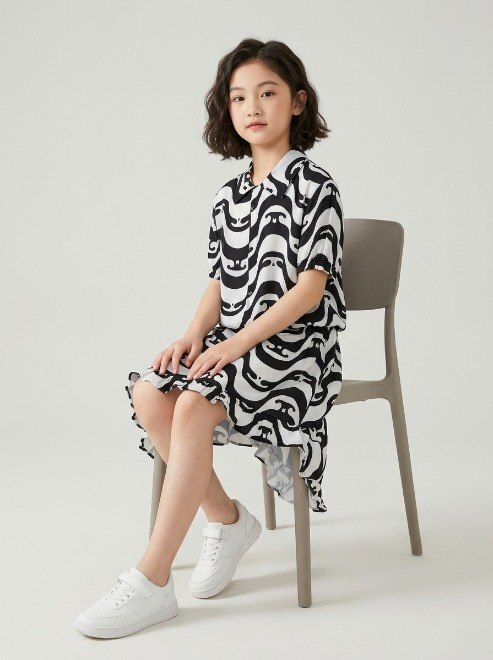 Setelan Kerut Wavy Long Line