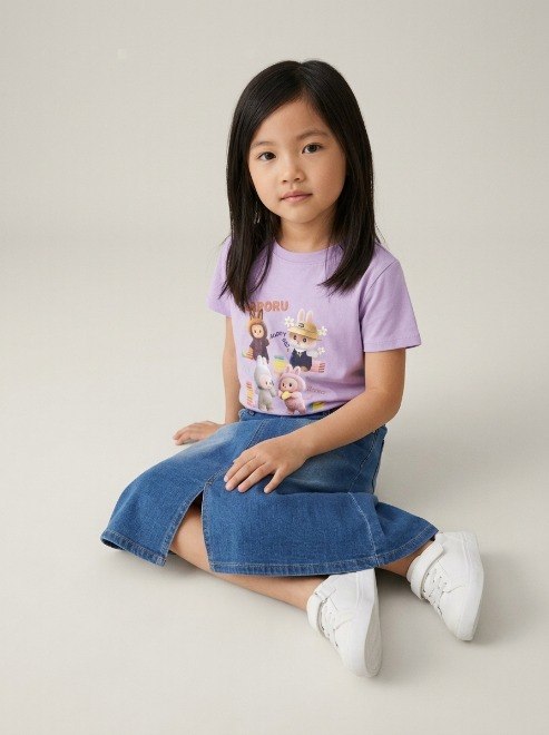 Set Girl Labubu Skirt Dazzling Love