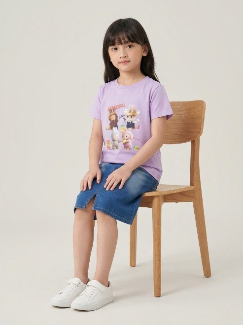Set Girl Labubu Skirt Dazzling Love - Foto 6