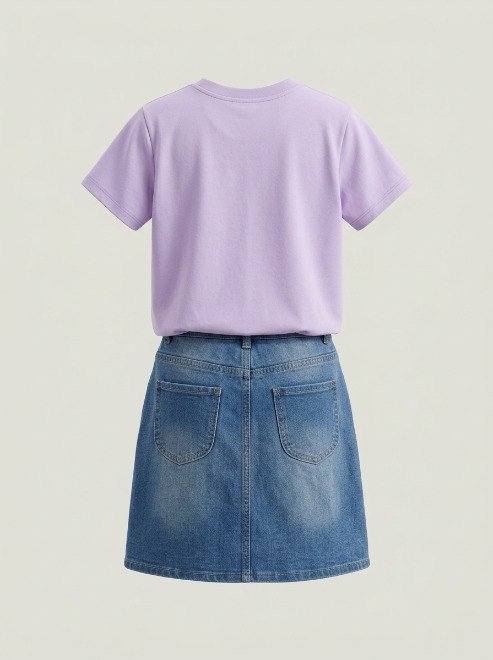 Set Girl Labubu Skirt Dazzling Love