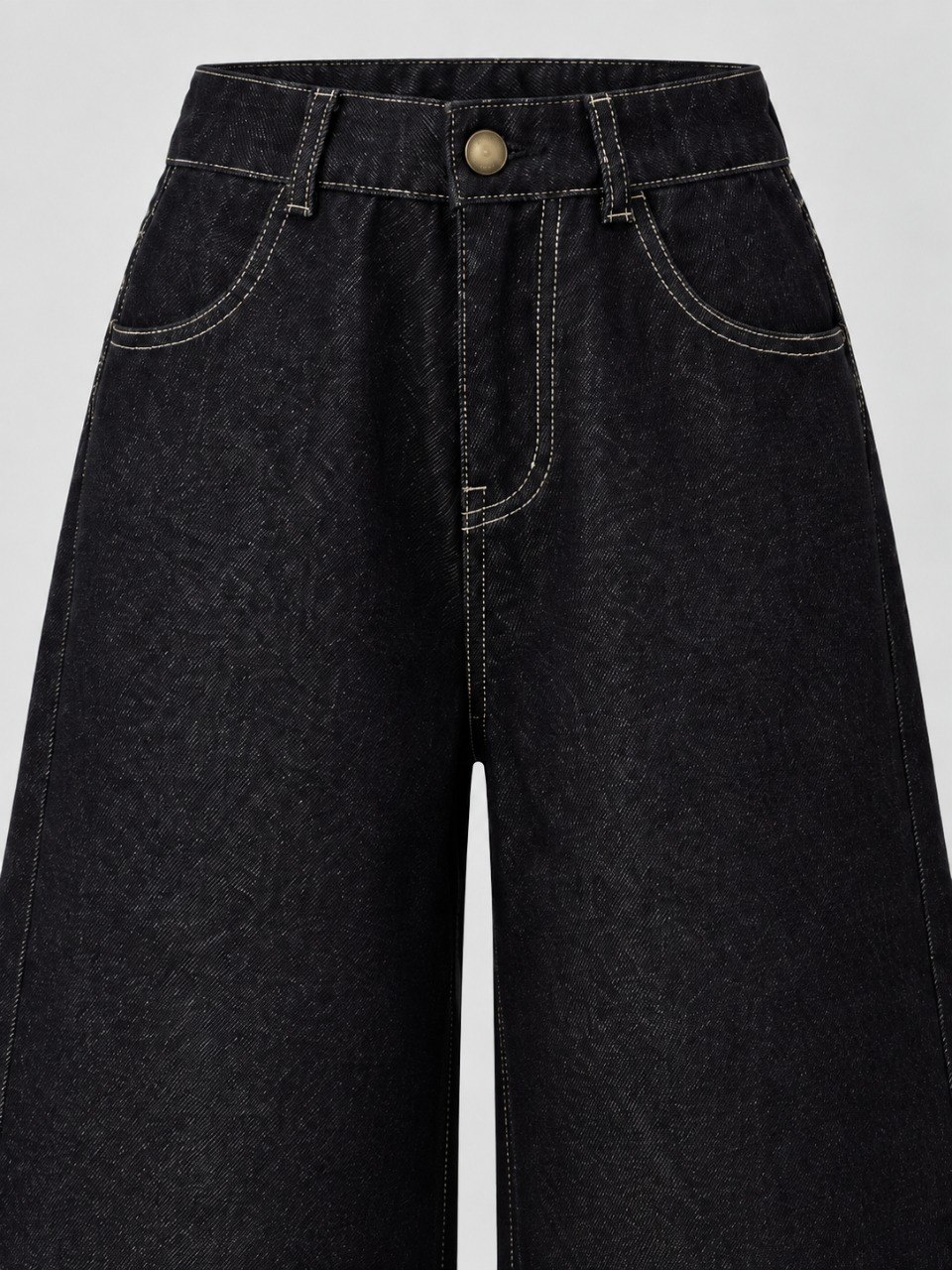 Pants Girl Polished Black Denim
