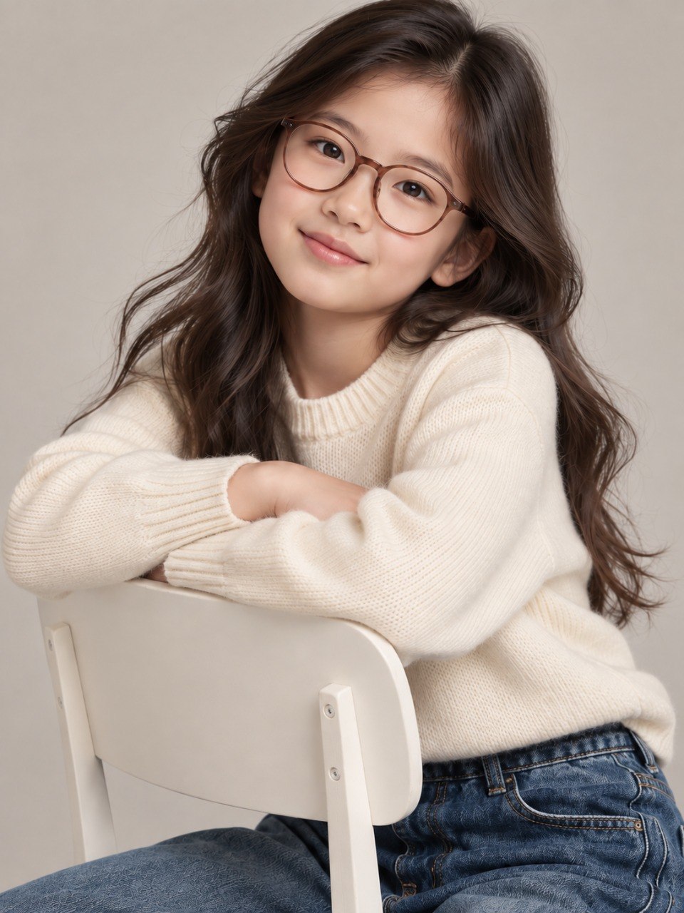 Pants Girls Folk Stripe Denim