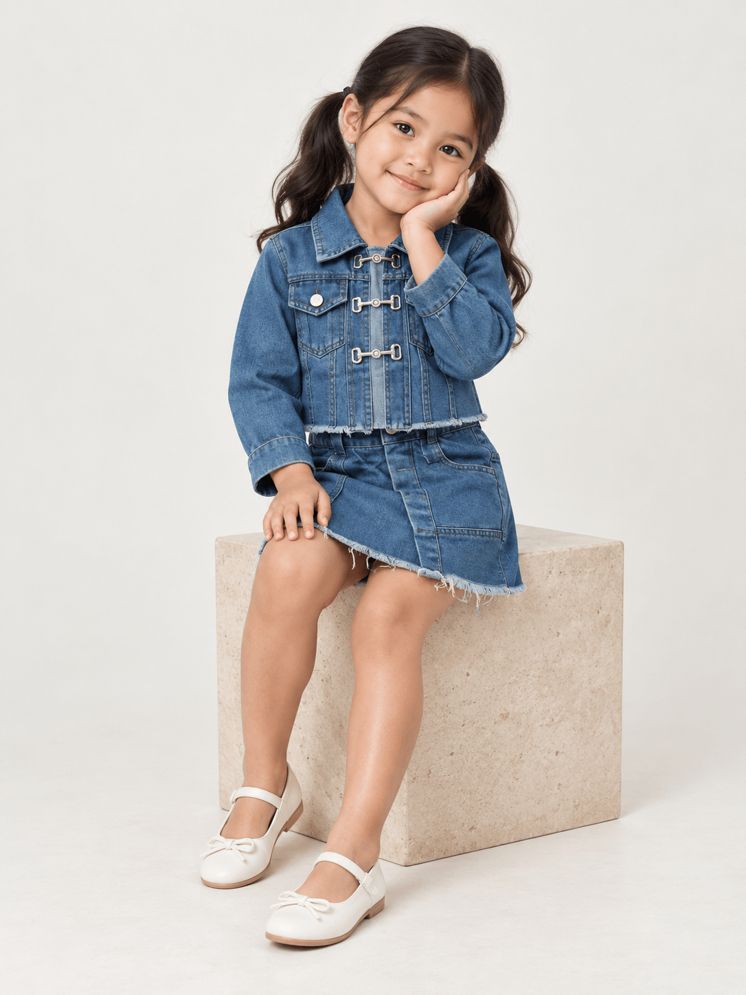 Set Girl Twirl Azure Skirt