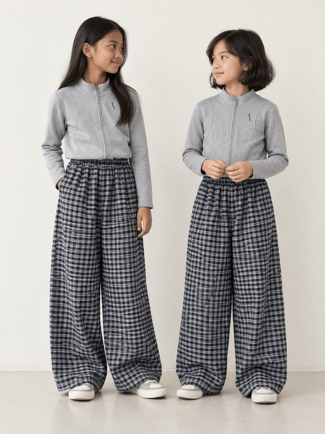 Set Girls Grey Tartan Swag - Foto 3