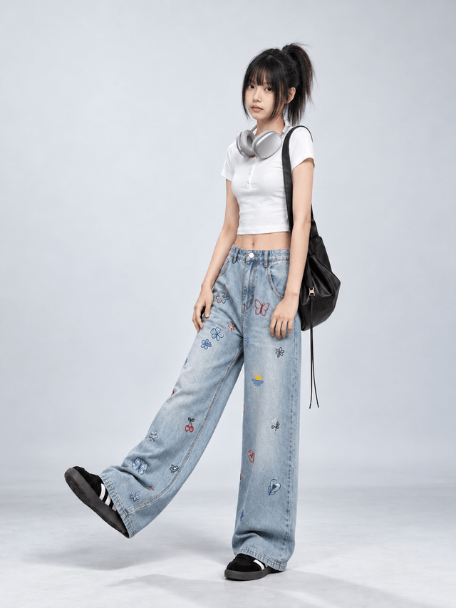 Pants Girl Heartbreek Denim Style — tampilan lain