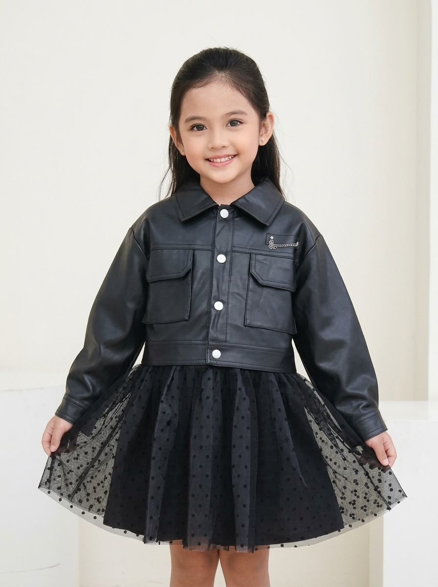 Dress Girl Dotty Fresh Look