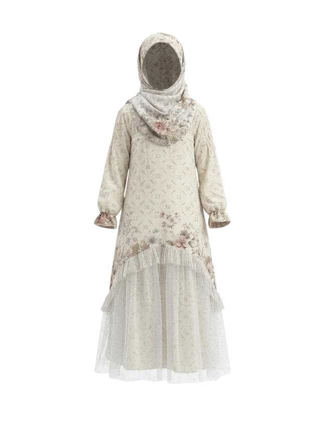 Gamis Layer Mixed Floral