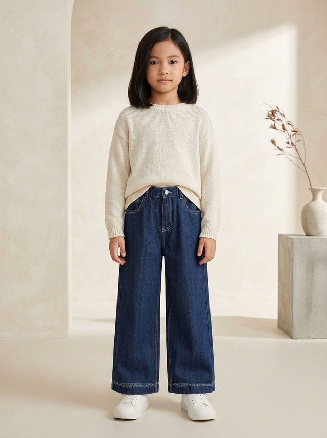Pants Girl Cute Buddy Denim — tampilan lain