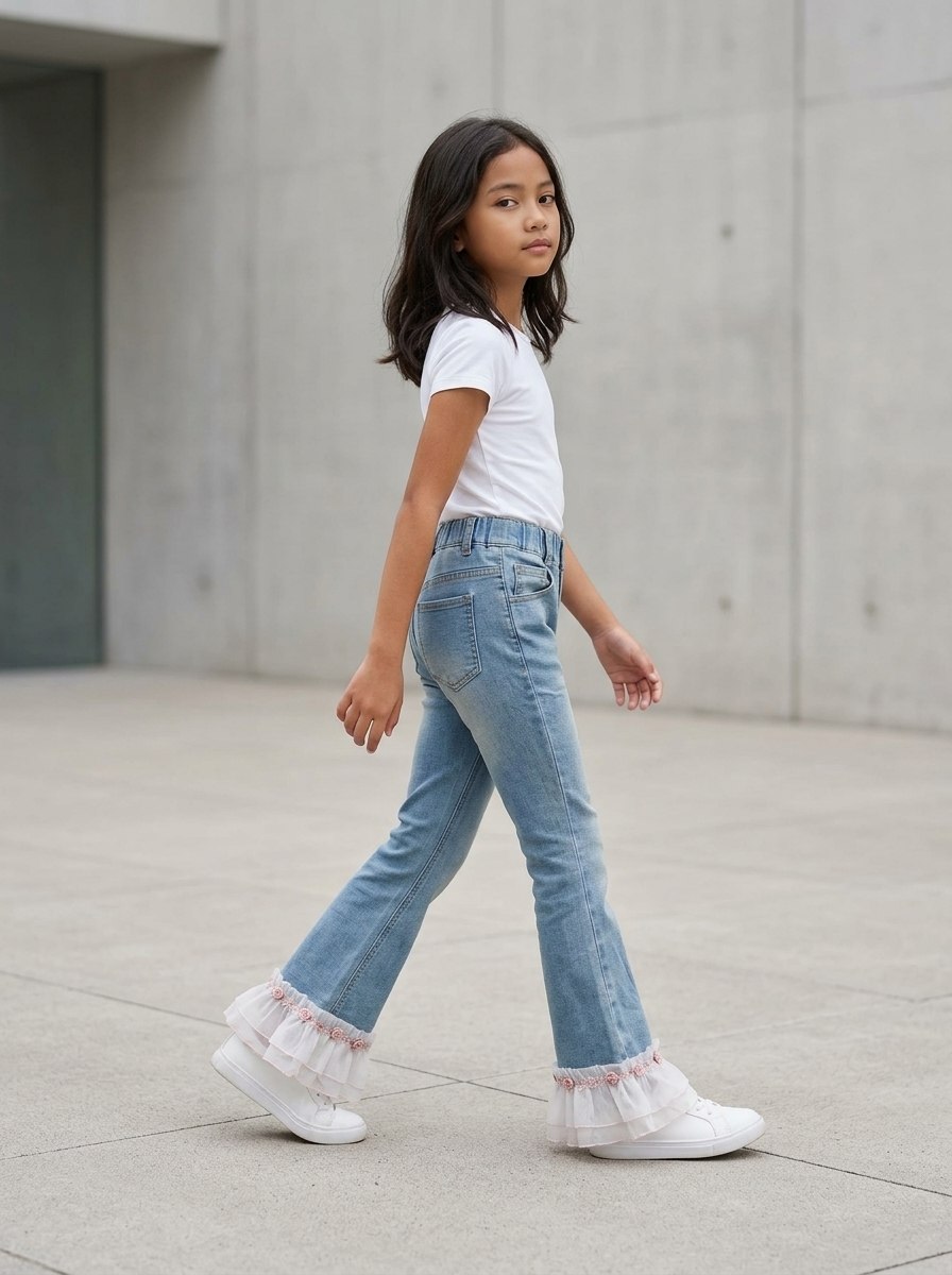 Pants Girls Chic Flare Jeans - Foto 8