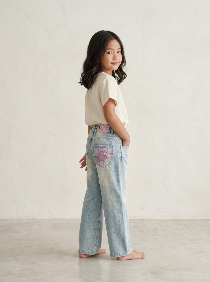 Pants Girls Cozy Berry Denim