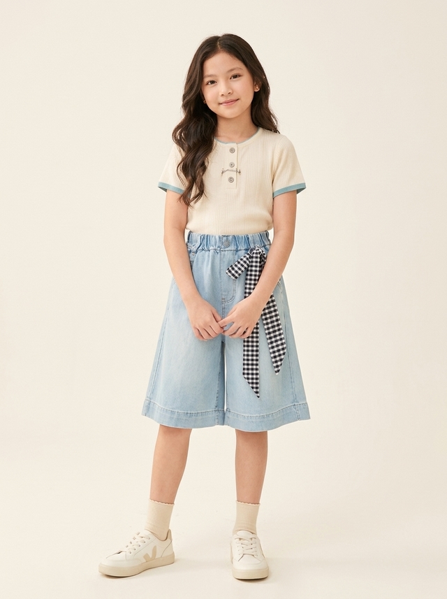 lamonte-111-PantsGirlShortBowDenim — tampilan lain