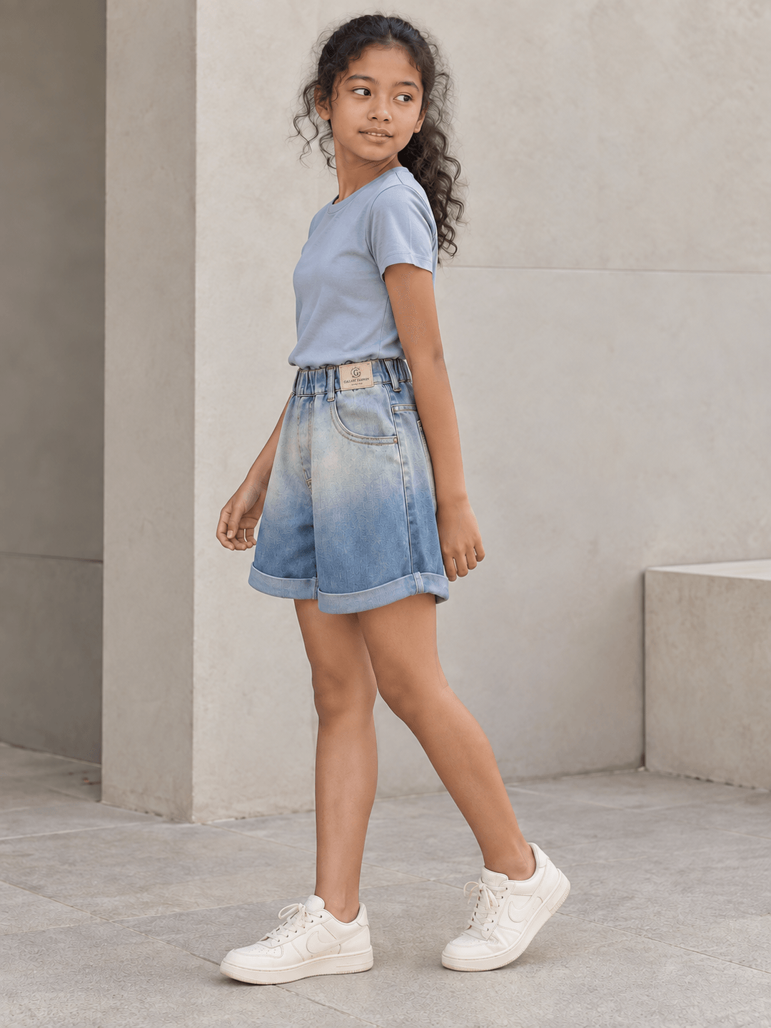 Pants Girl Short Ori Denim - Foto 3
