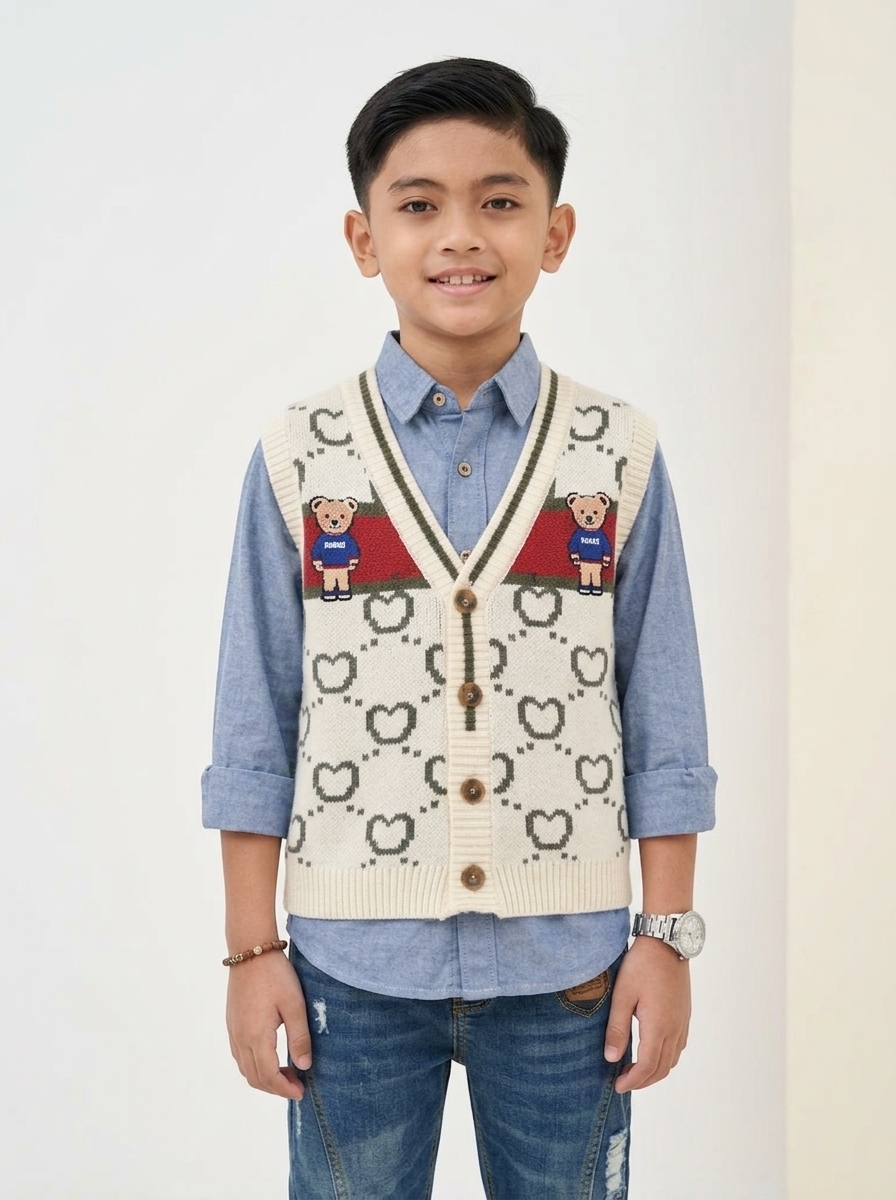 Set Boys River Vest Bear - Foto 1