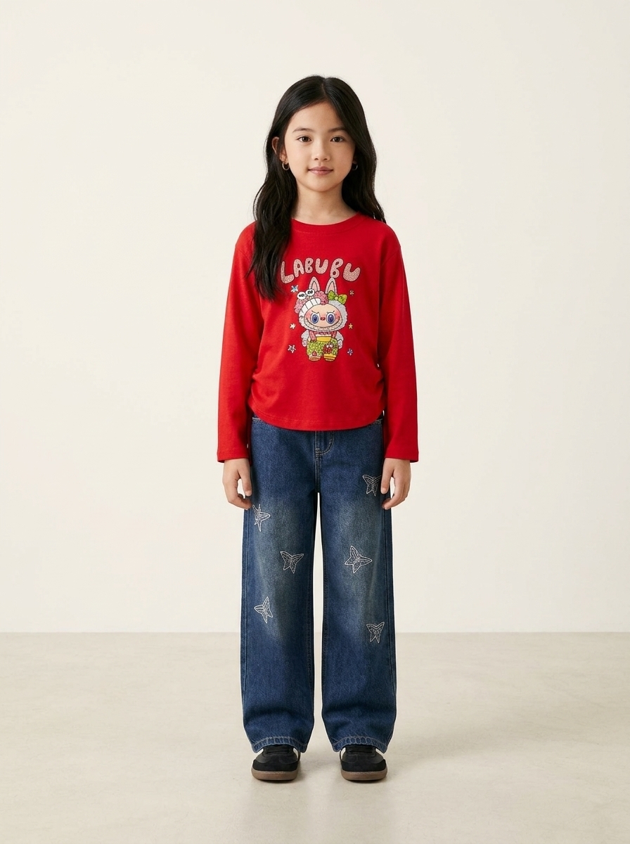 Set Girl Denim Star Butterfly - Foto 1