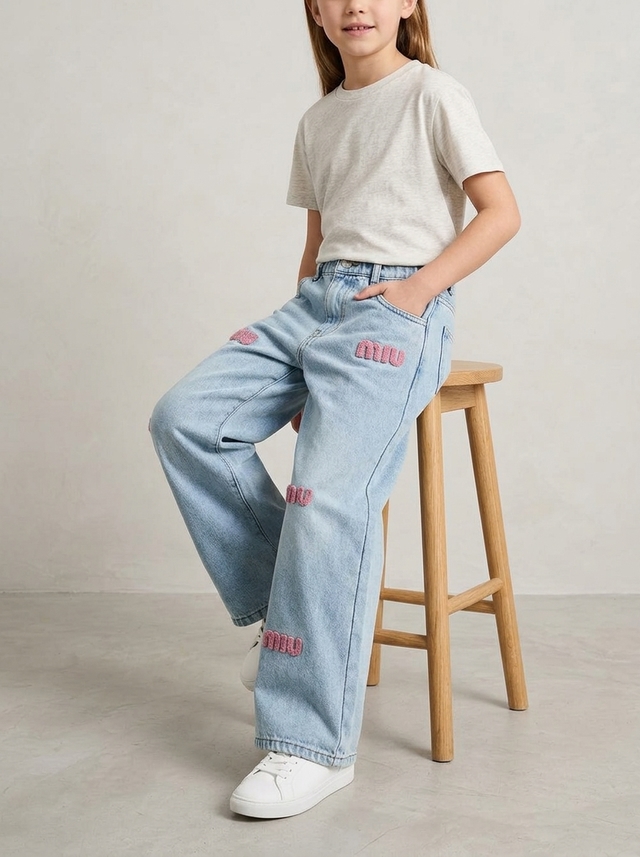 Pants Girl Dainty Bounchy Denim — tampilan lain