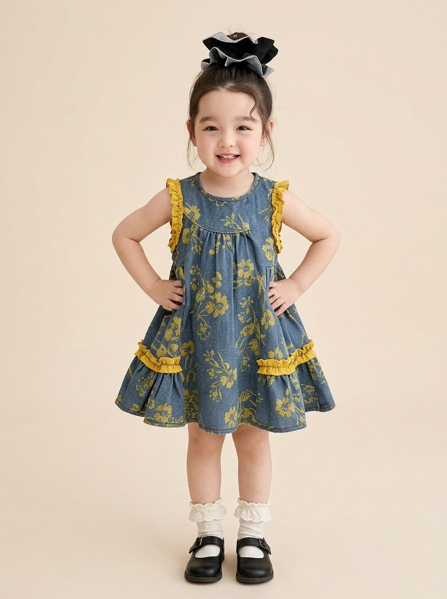 Dress Girls Cheerful Floret