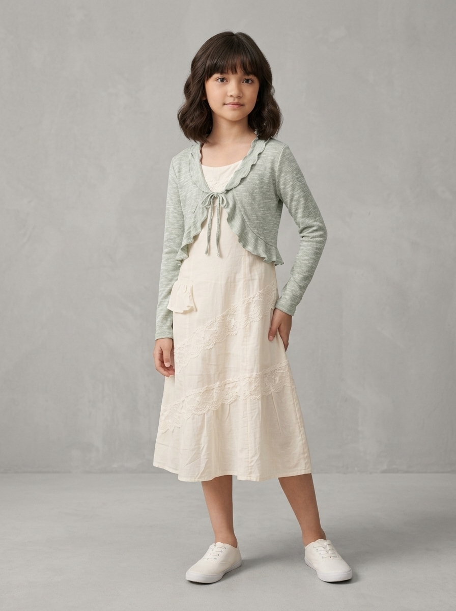 Dress Girls Ethereal Ivory